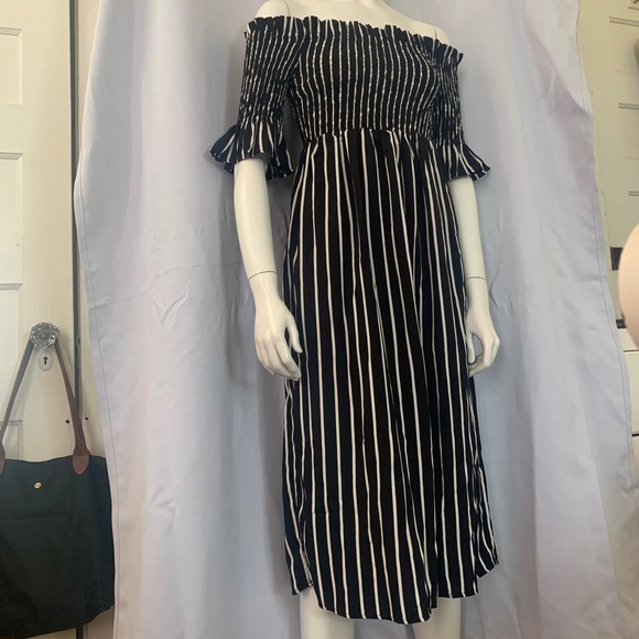 Design Lab Striped Strapless Dress - Picture 8 of 12
